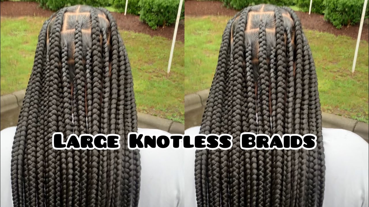 Step by step video on How to do: Large Knotless Braids/Clean Parts. For beginners & advance braiders