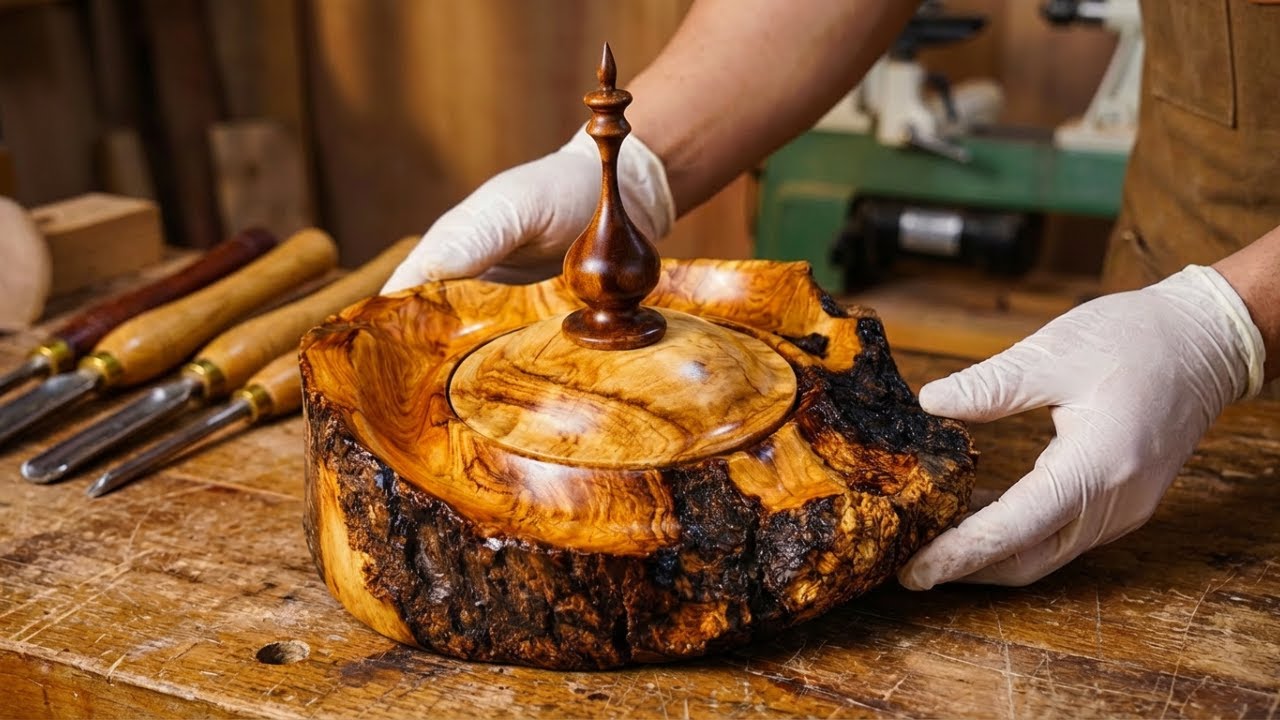 Hours of Work Went Into Perfecting This Olive Wood Bowl