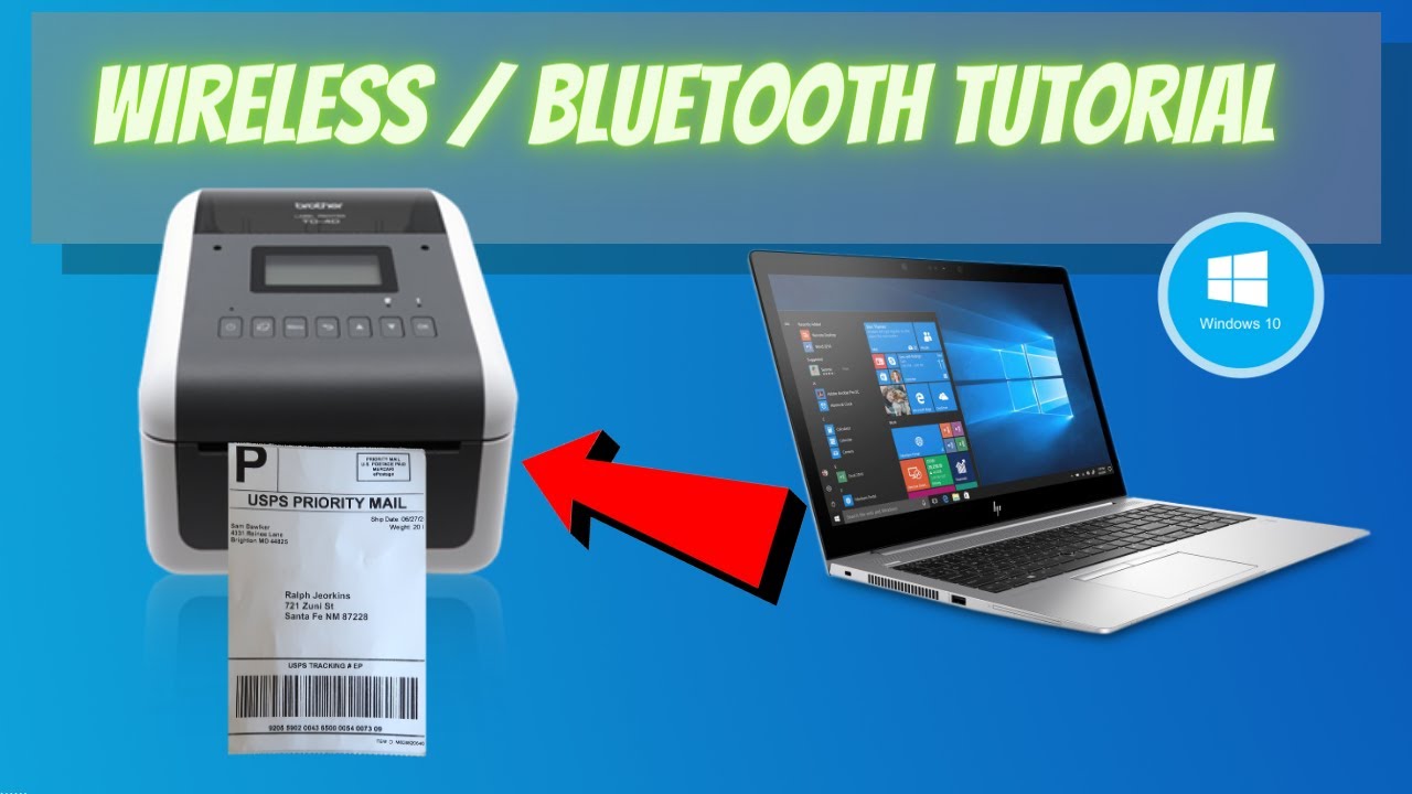 WINDOWS TUTORIAL Wireless and Bluetooth Thermal Label Printer Brother TD4550DNWB TD-4D Setup