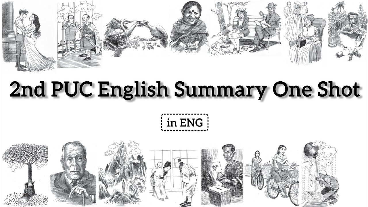 2nd PUC English Summary One Shot | Summary in English | KSEAB | Best Explanation