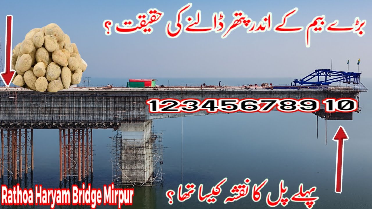 Rathoa Haryam Bridge Mirpur||بڑے بیم کے اندر پتھر ڈالنے کی حقیقت ؟||Mirpur Azad Kashmir||New Update 