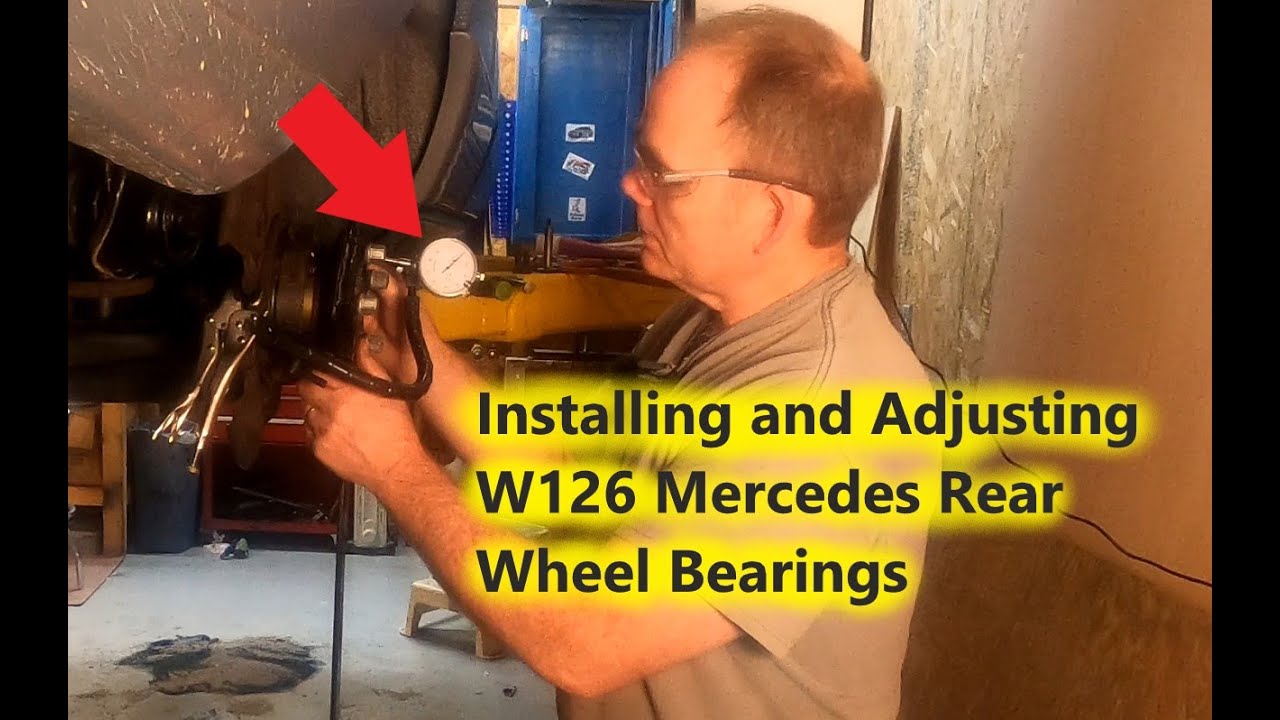 1984 Mercedes 300SD W126 - Rear Wheel Bearing Replacement - Part 3 -  Installation and Adjustment