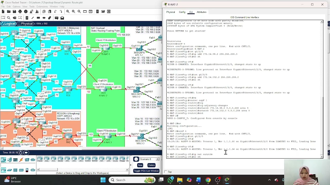 Dynamic Routing | Part 8 - Konfigurasi Nat Overload di Client PT/Institution 2, 3 dan 4