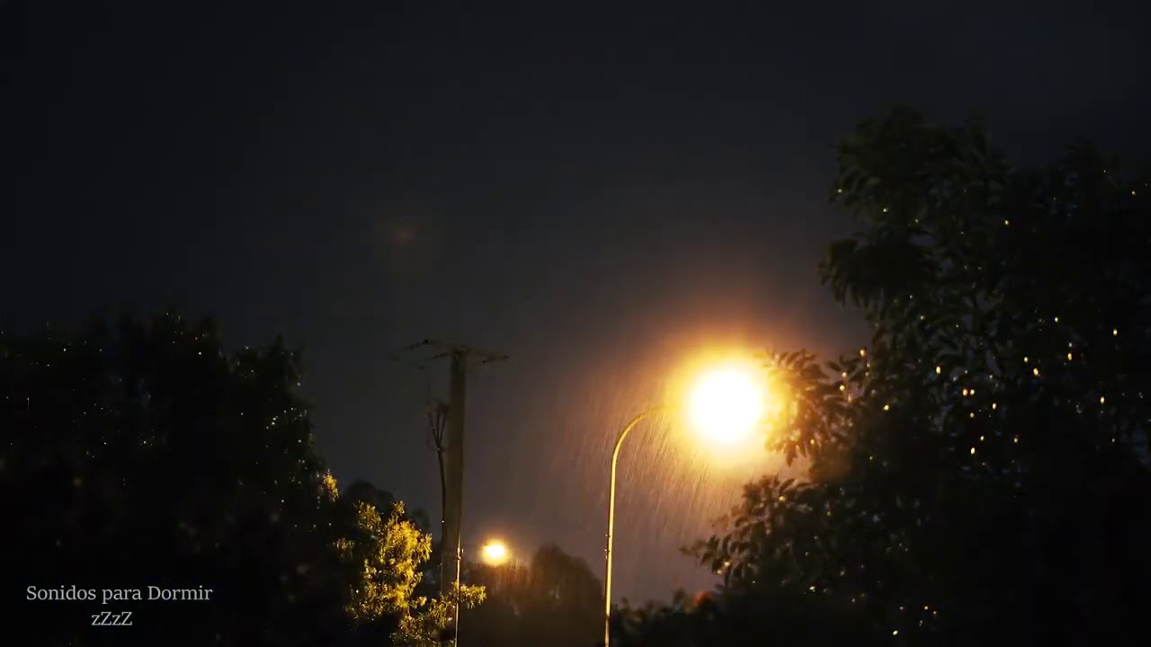 Lluvia suave de noche, para dormir, estudiar y relajarse | 5 horas