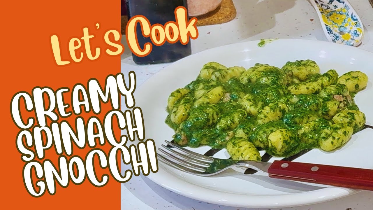 Quick and easy gnocchi and creamy spinach sauce