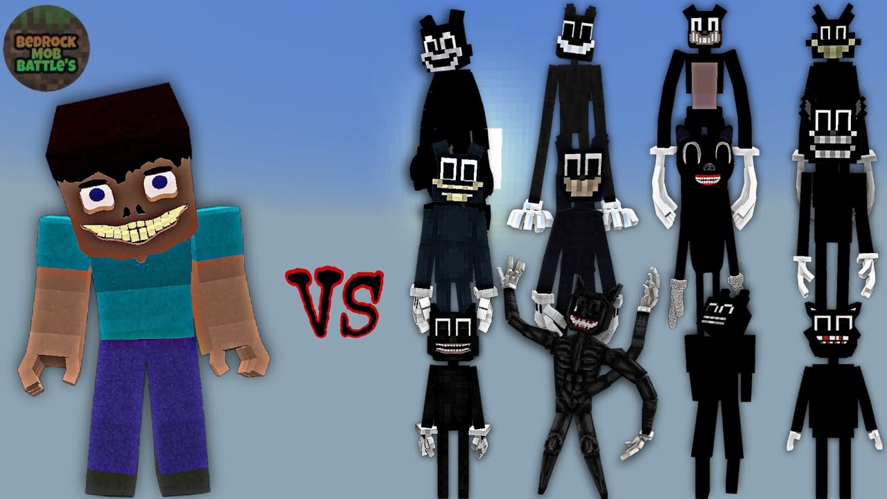 Сущность-Улыбашка против мультяшных котов | Minecraft Bedrock | MobBattle