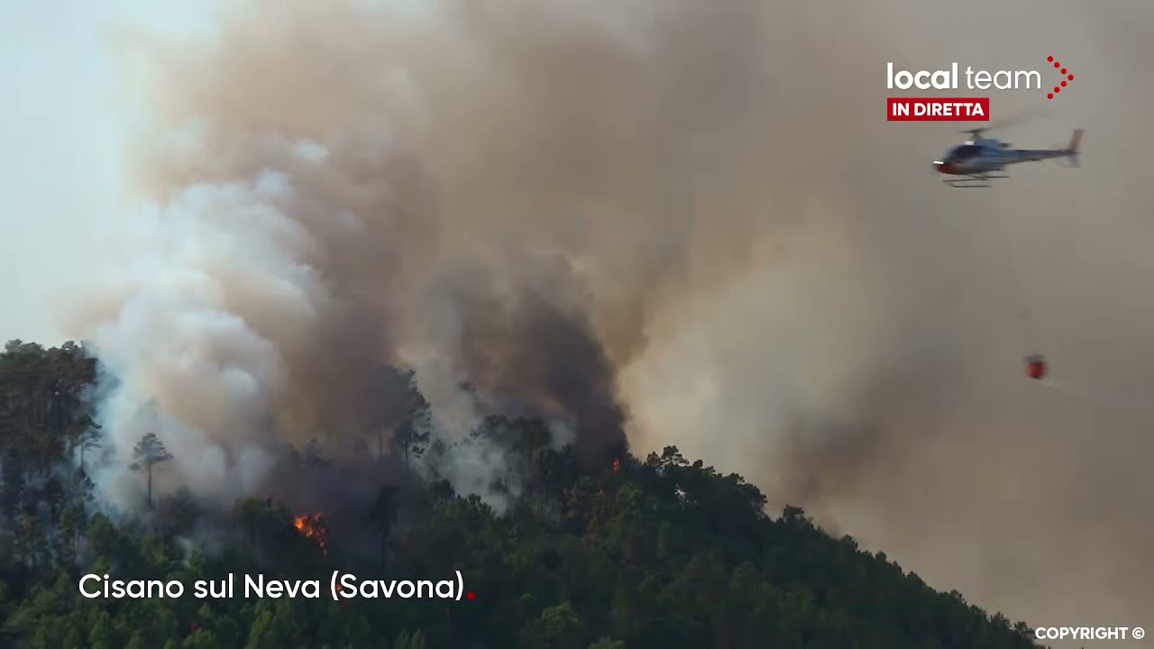LIVE Vasto rogo nel savonese: fiamme a Cisano sul Neva