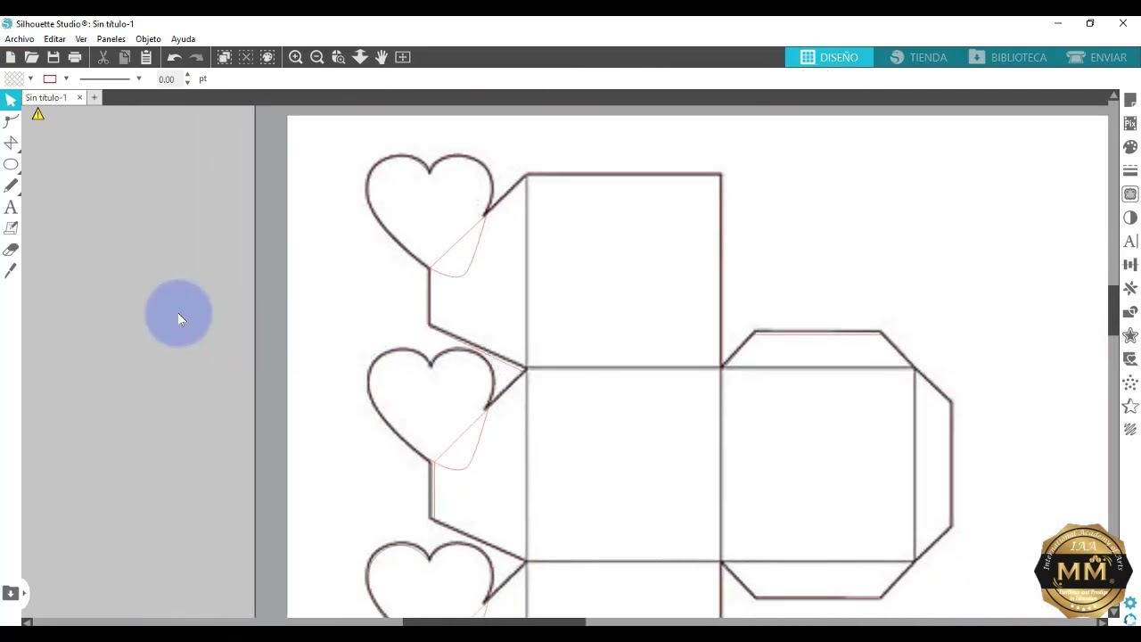 Silhouette Cameo trazos de una caja - IAAMM