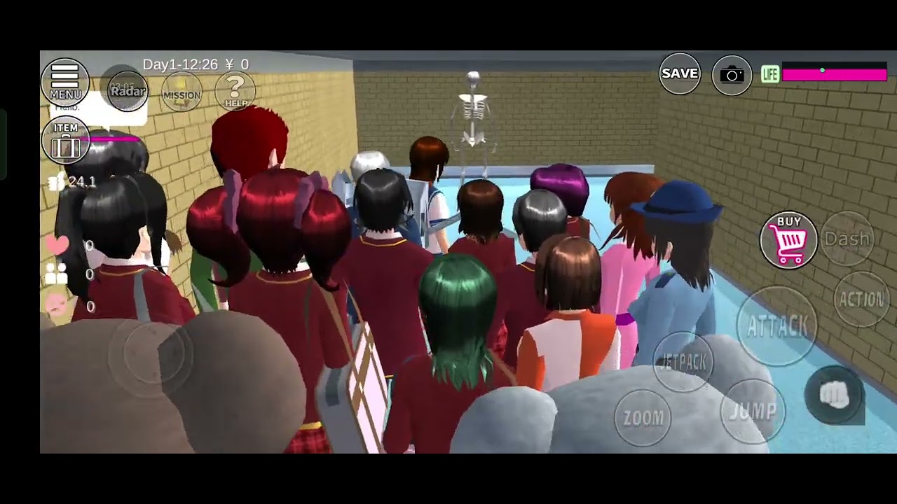 Sakura simulation:us vs the skeleton 
