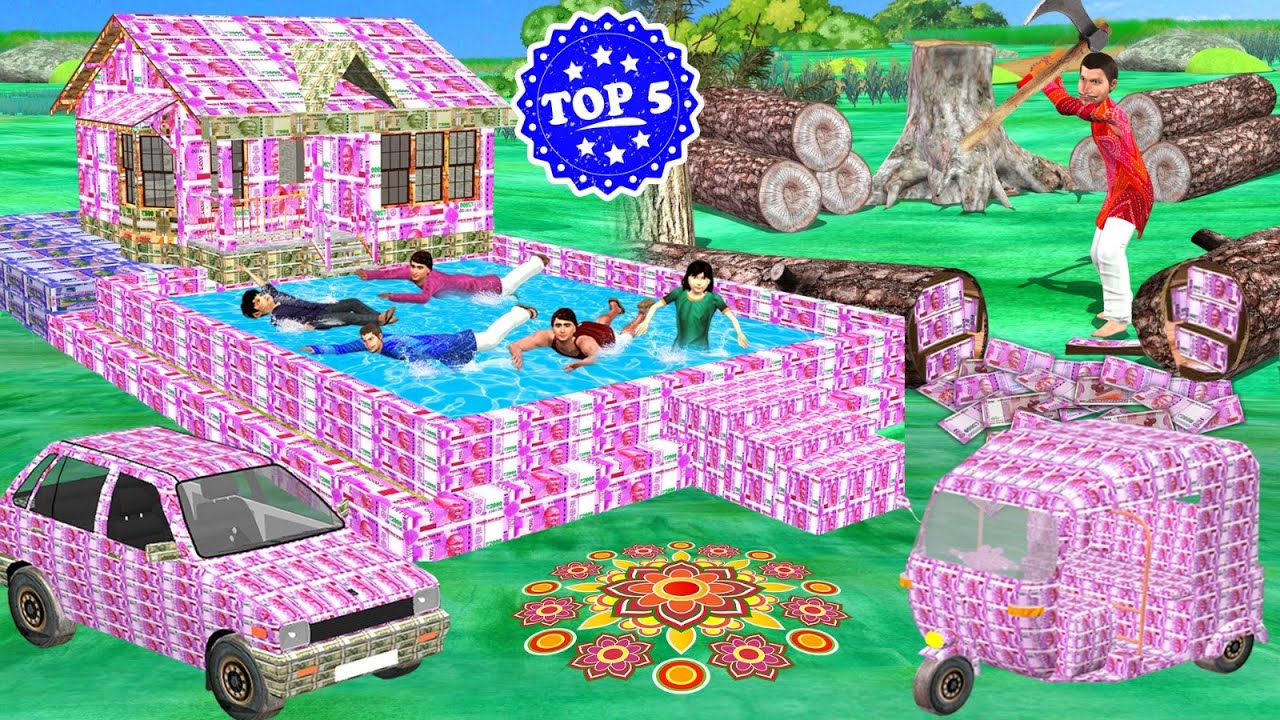 Magical Money City Hindi Comedy Videos Collection Money Swimming Pool Jadui Kahaniya Moral Stories