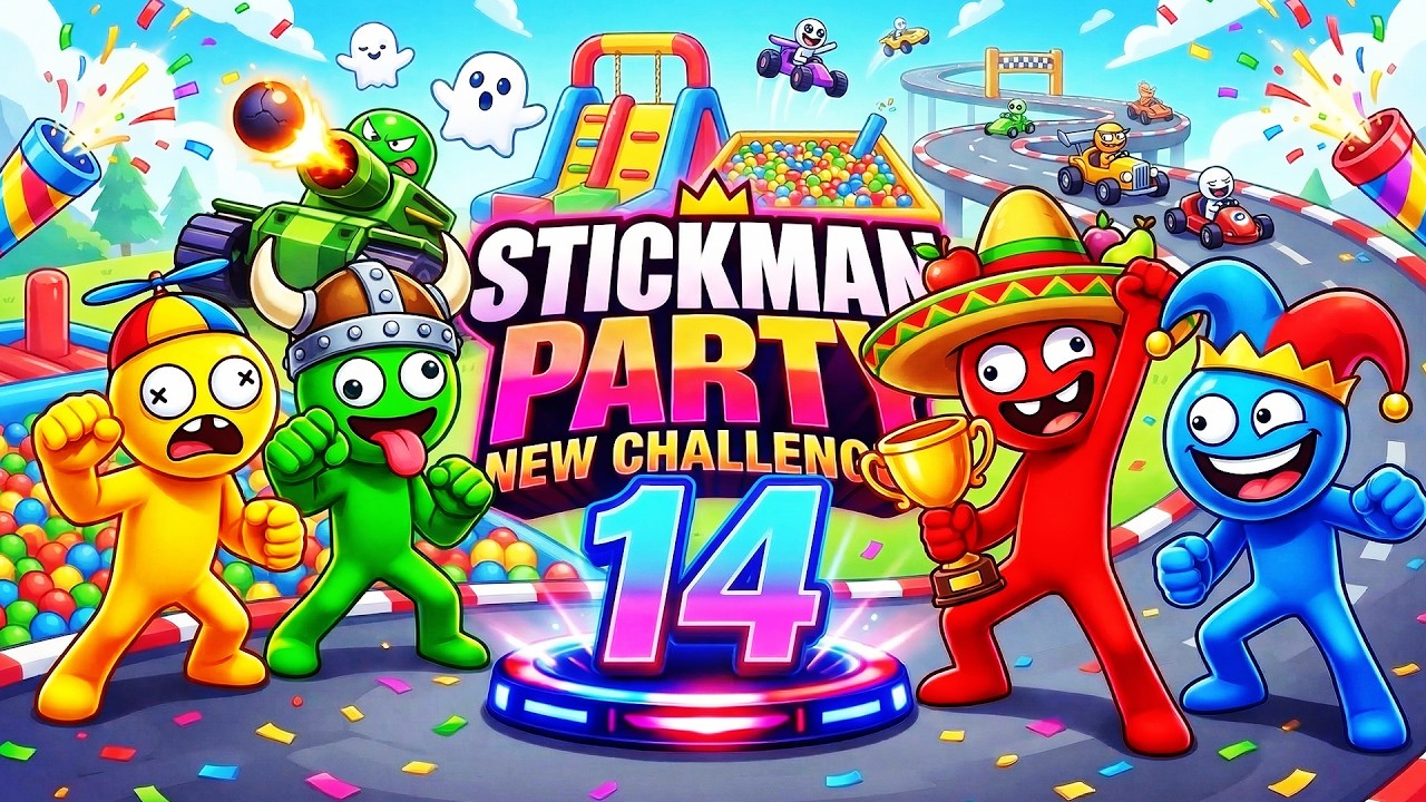 Stickman Party Tournament Mode 1234 Players Mini Games Update part 14
