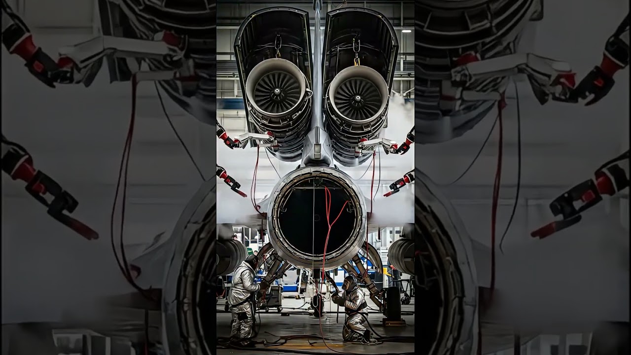 Aviation marvel: Up close with #shorts #aircraftmaintenance #aerospace #military #trendingnow