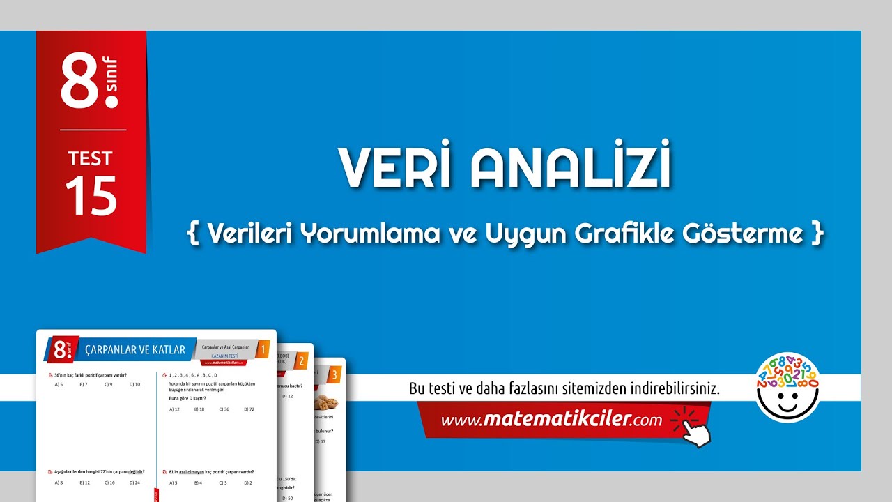 15# Veri Analizi // Verileri Yorumlama ve Uygun Grafikle Gösterme Testi - 8.Sınıf