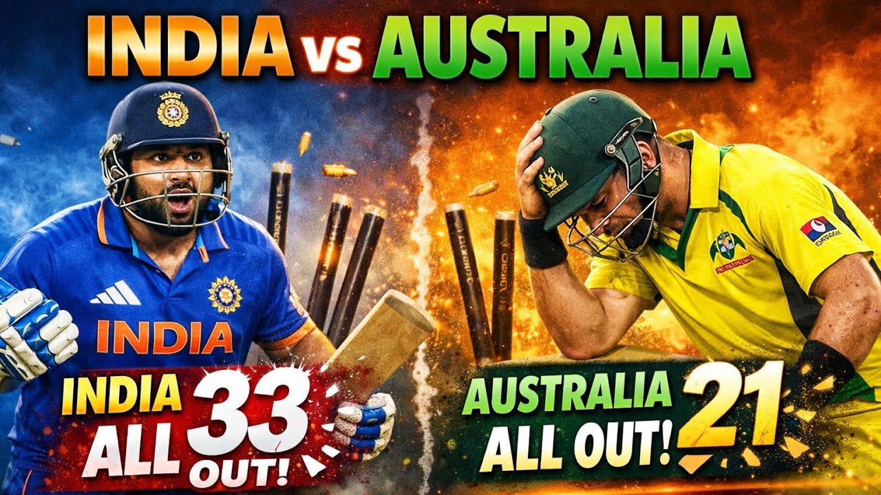 INDIA 33 ALL OUT 😱 | AUSTRALIA 21 ALL OUT 🤯 | Crazy Domestic Cricket Match!Lowest Scoring Thriller! 
