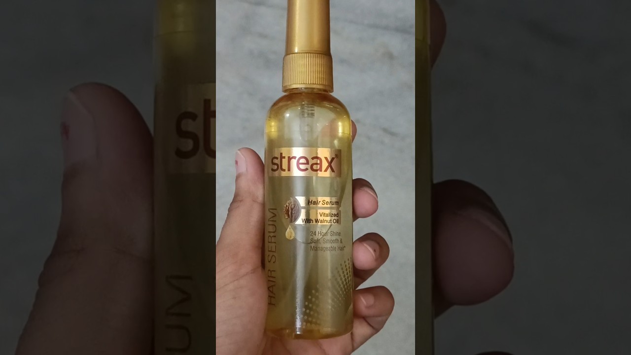 Streax Hair Serum | Walnut Oil Vitalized | 24H Shine, Soft & Smooth Manageable Hair