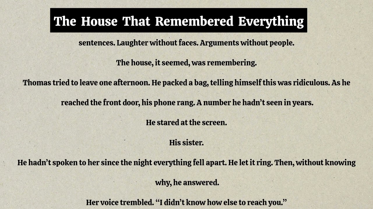 The House That Remembered Everything | English Mystery Story