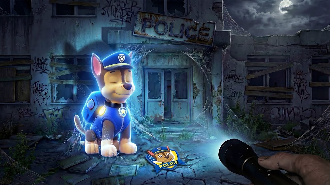 They FOUND the PAW PATROL Mighty Pups Characters at an ABANDONED Police Station!!(Found Footage)
