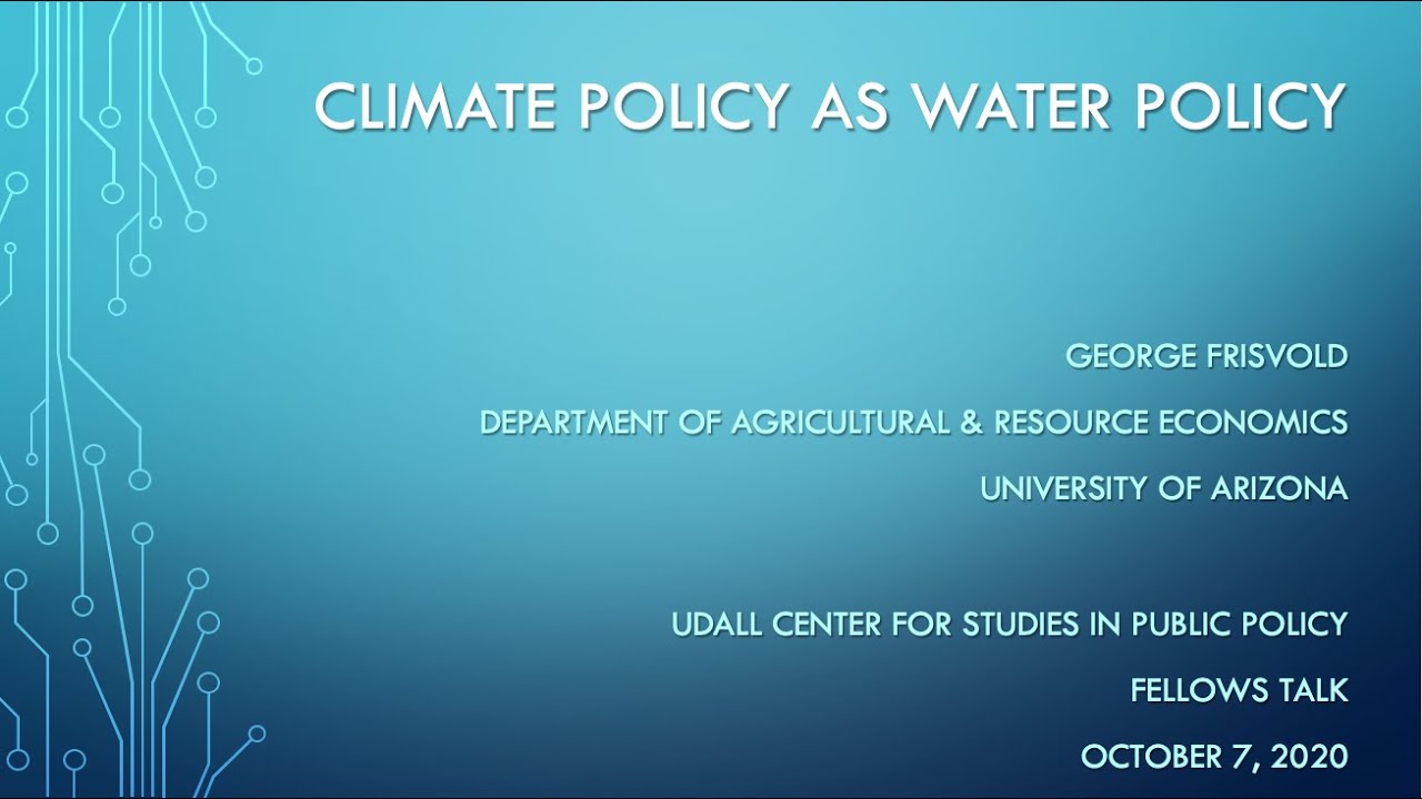 Climate Policy as Water Policy