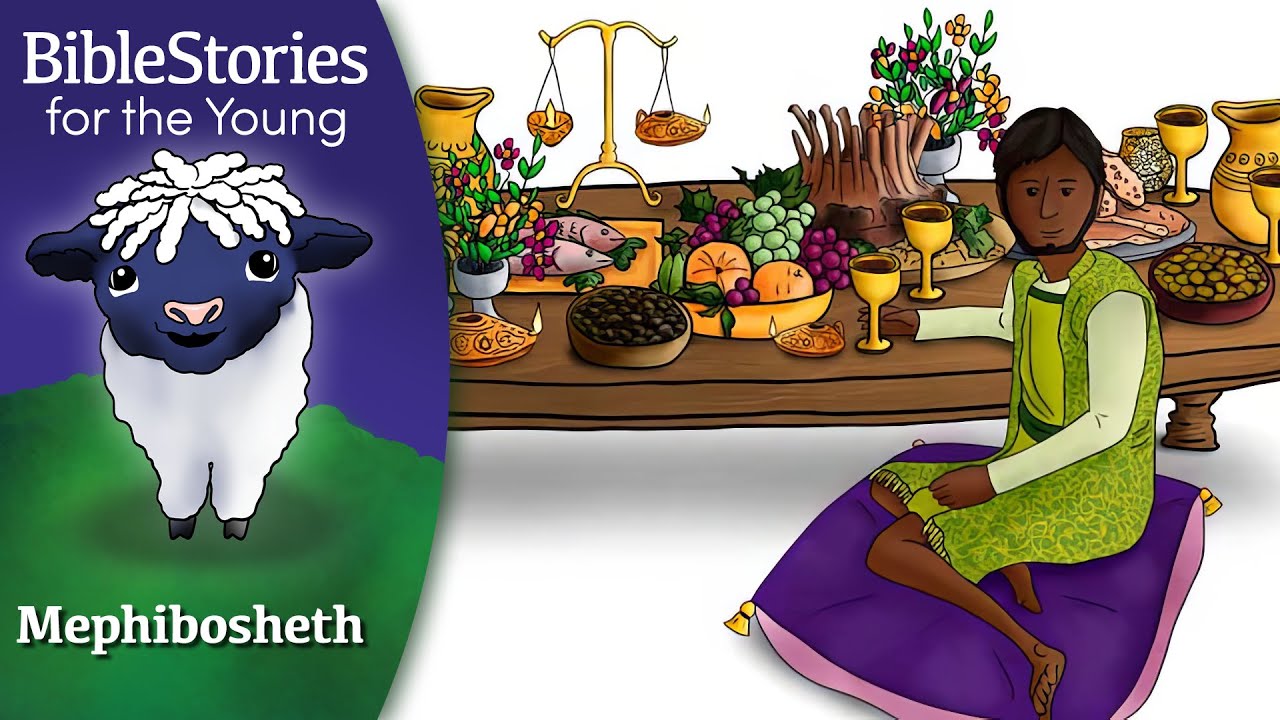 Day 104 Mephibosheth Gets Carried to the King's Table ~ Daily Bible Stories for Children & Learners