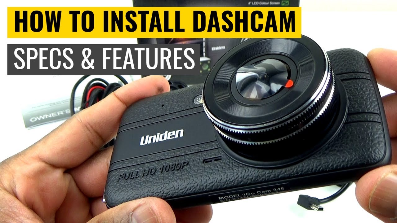 Uniden iGO CAM 345 Dash Cam Black Box Dual Camera