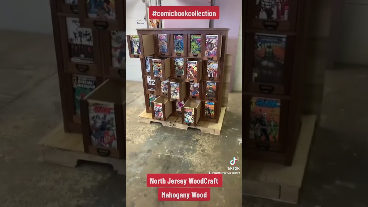 Comic Book Storage and Organization Cabinets.