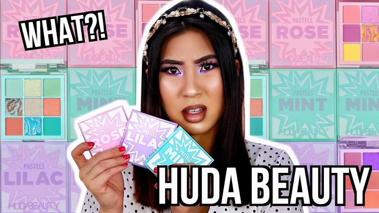 PROBANDO NUEVAS PALETAS PASTELES DE HUDA BEAUTY .. BOTAN MUCHO POLVO