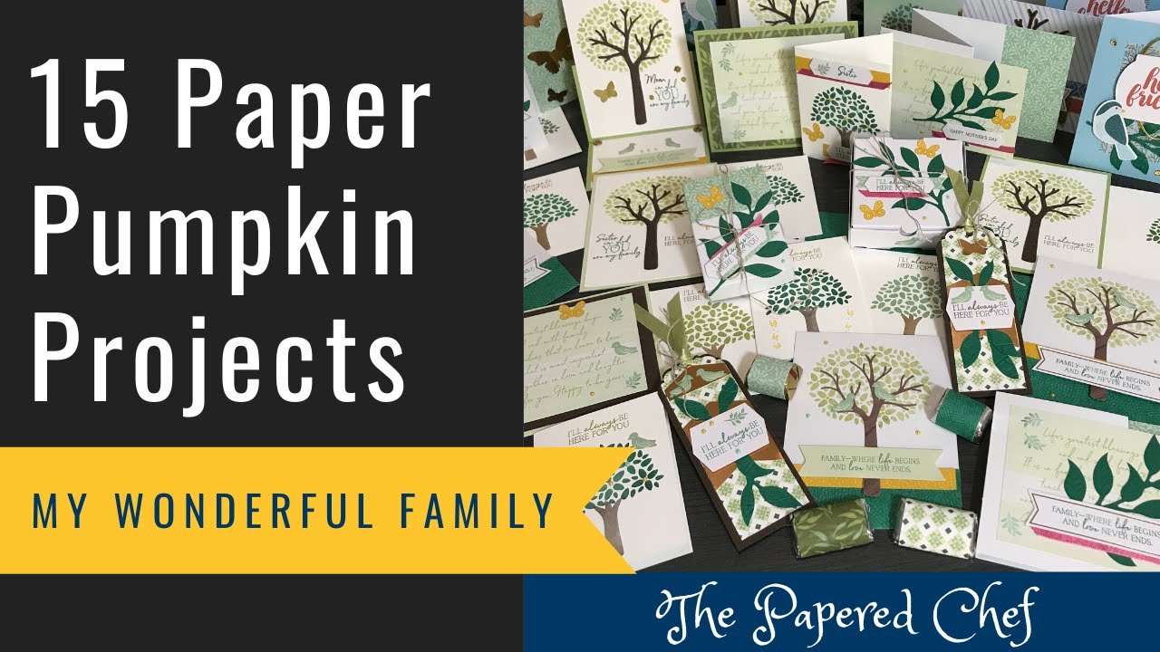 15 Projects - April 2020 Paper Pumpkin Kit - My Wonderful Family - Cards, Tags, Boxes - Stampin’ Up!