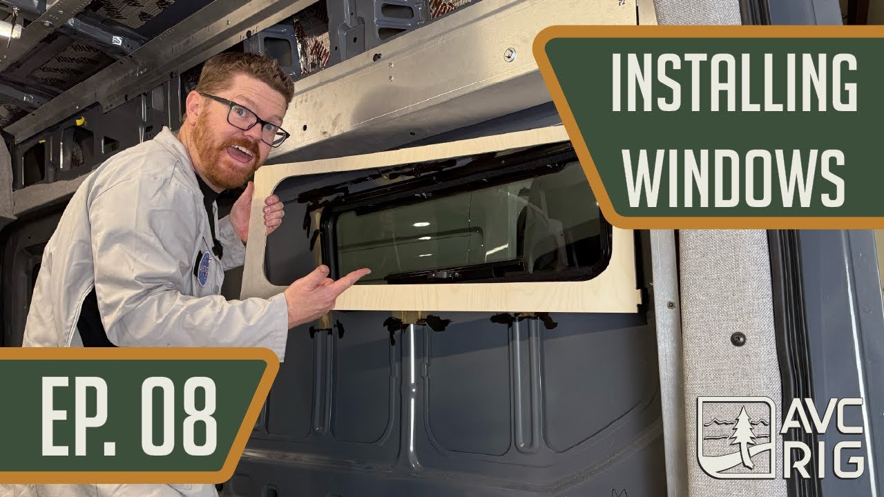 Installing Windows | AVC Shop Van 2025 Build EP. 8 | 2023 Ford Transit 148 LB | Camper Van