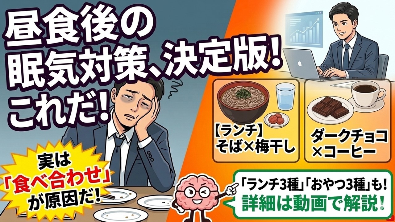【ランチ後眠い」仕事の生産性を爆上げするランチ＆おやつ