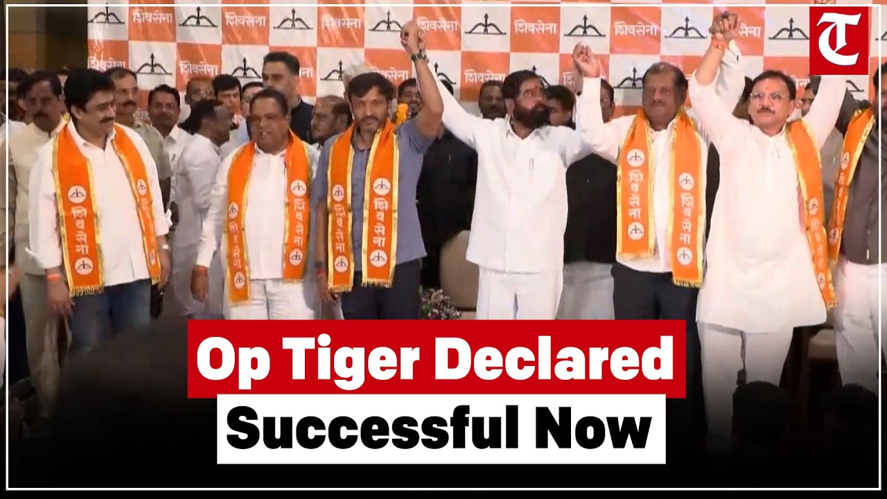 &ldquo;Op Tiger Successful&rdquo;: Eknath Shinde After Rebel MPs Join Shiv Sena Faction in Mumbai
