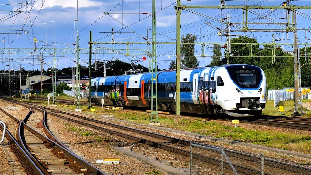 Tåg i Herrljunga - Juli 2024 i 4k60