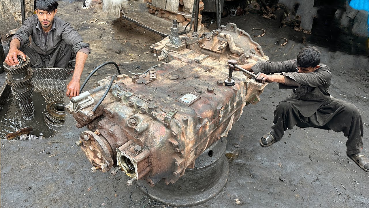 Restoration Mercedes Truck Transmission with Basic Tools || How to Rebuild Broken Transmission