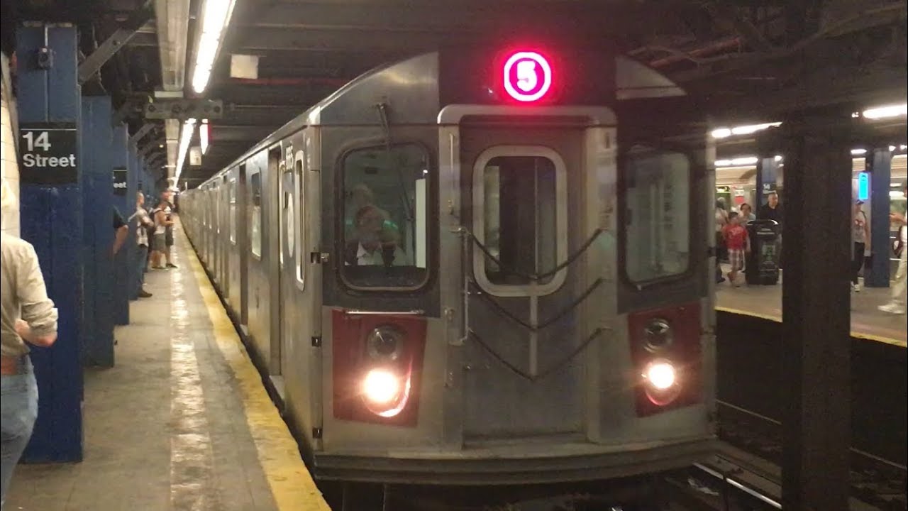 IRT 7th Ave Line: (1) Local and (2) (3) (5) Express Trains @ 14th Street (R62, R62A, R142)