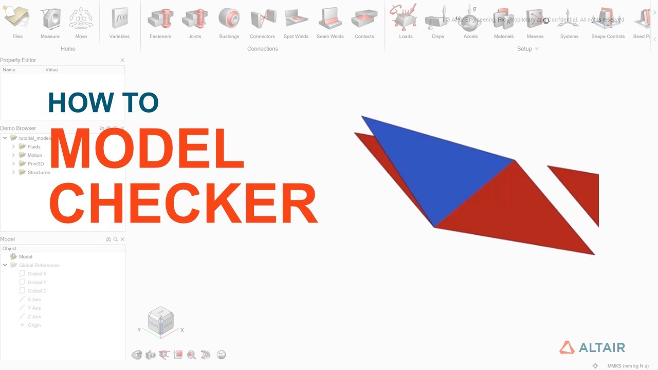 How to work with Model Checker in HyperMesh