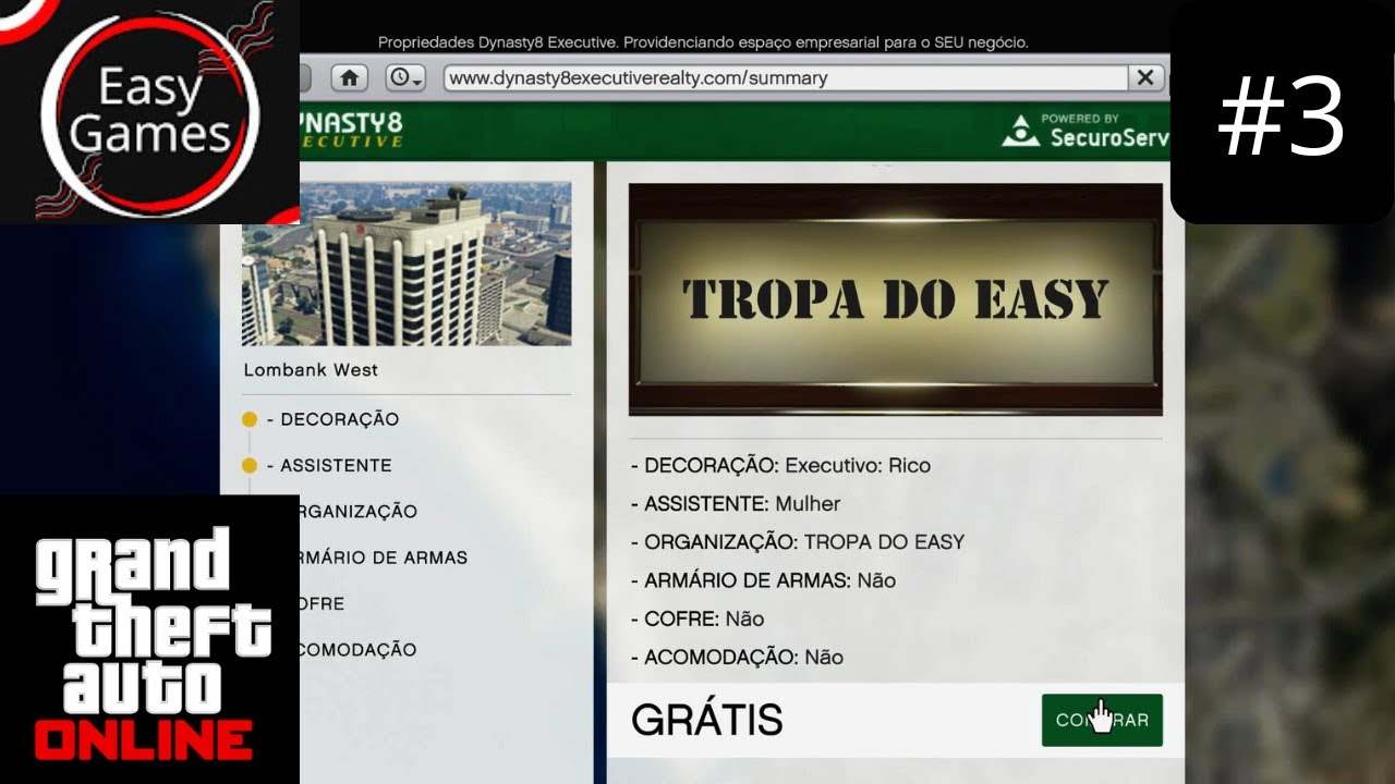 GTA 5 ONLINE - #3 - COMPRANDO O ESCRITÓRIO E RECURSOS IMPORTANTES - PLAYSTATION - MODO ONLINE