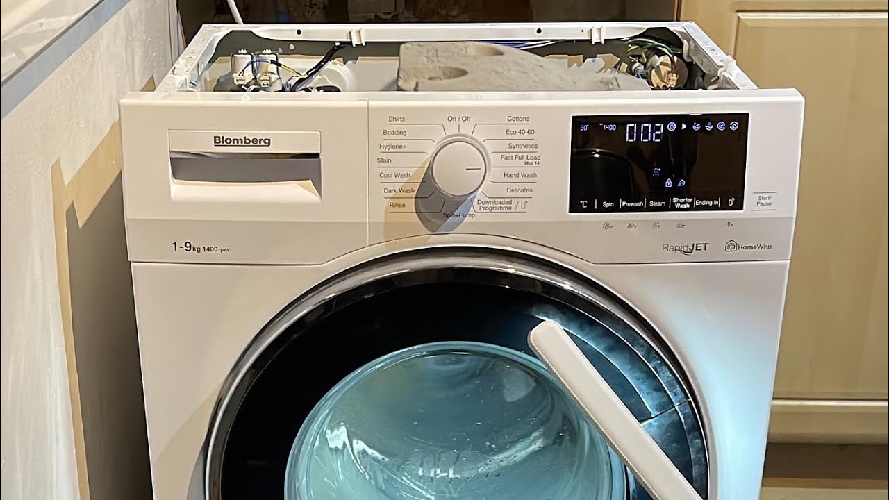 blomberg rapidjet fast full load 90 fast and extra rinse (last proper wash with the top off!!!)