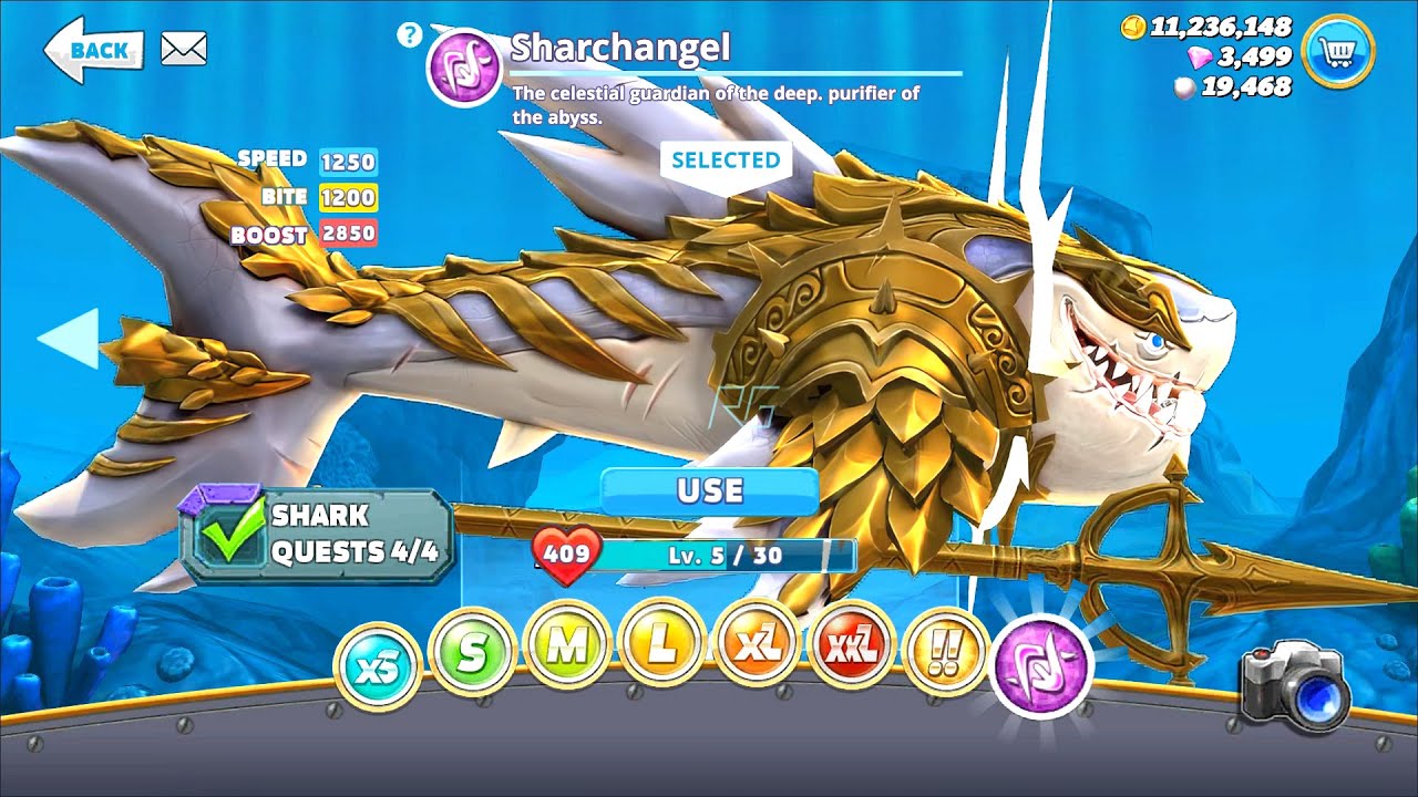 NEW SHARCHANGEL UNLOCKED And SHARCHANGEL GAMEPLAY| Hungry Shark World