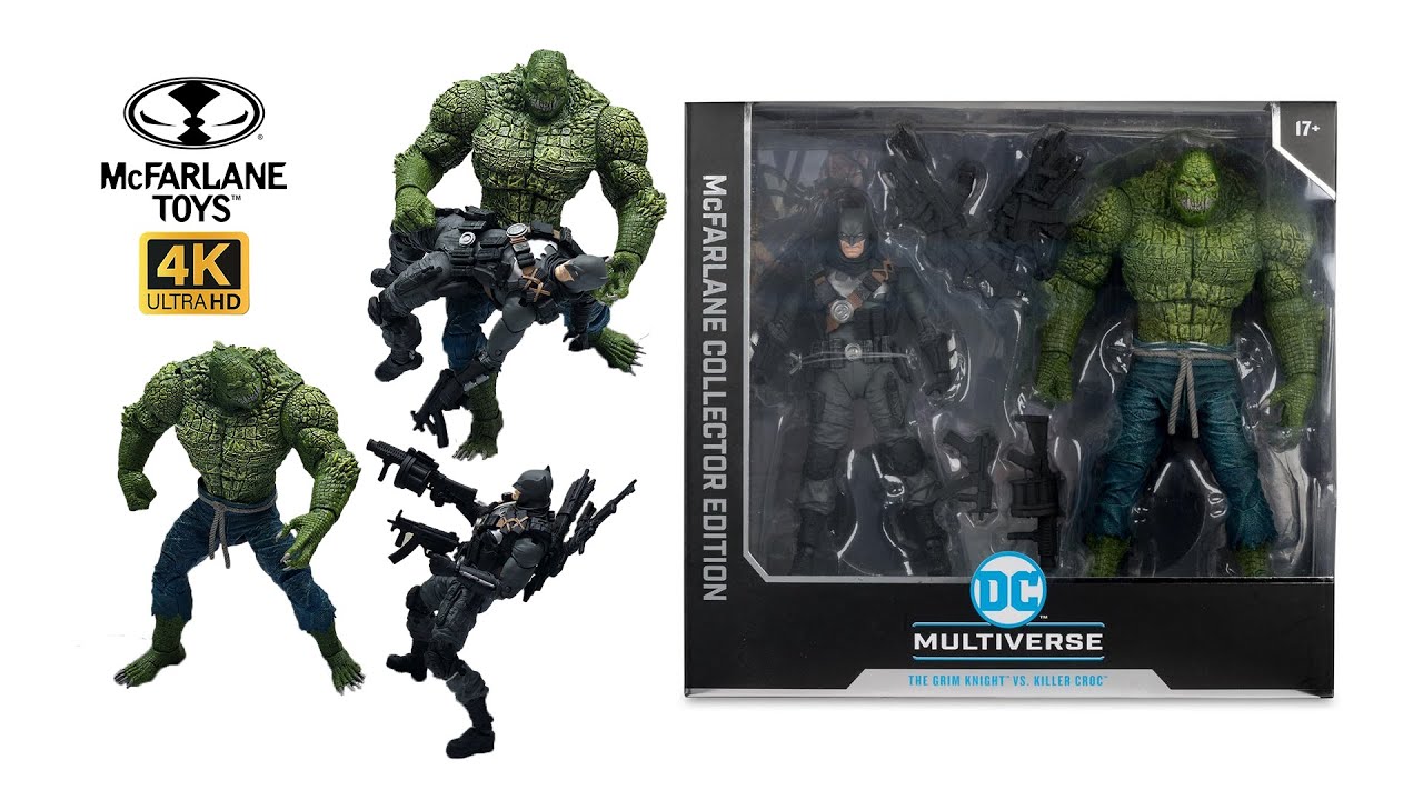 McFarlane DC Batman Grim Knight vs. Killer Croc Collector Edition Unboxing & Review