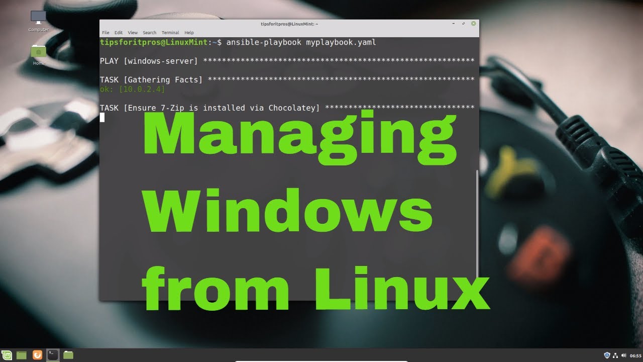Linux Mint Ansible to manage Windows servers