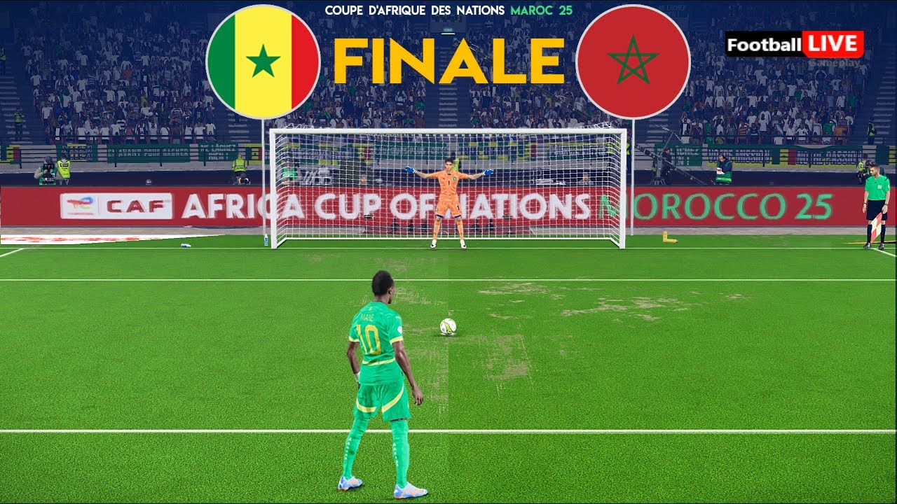 SÉNÉGAL vs MAROC - Penalty Shootout - FINALE Coupe d'Afrique des Nations 2025 | eFootball PES