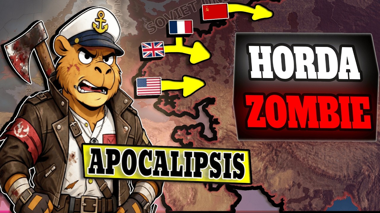 2NDA Guerra MUNDIAL pero HORDAS ZOMBIES son el ENEMIGO, HOI4