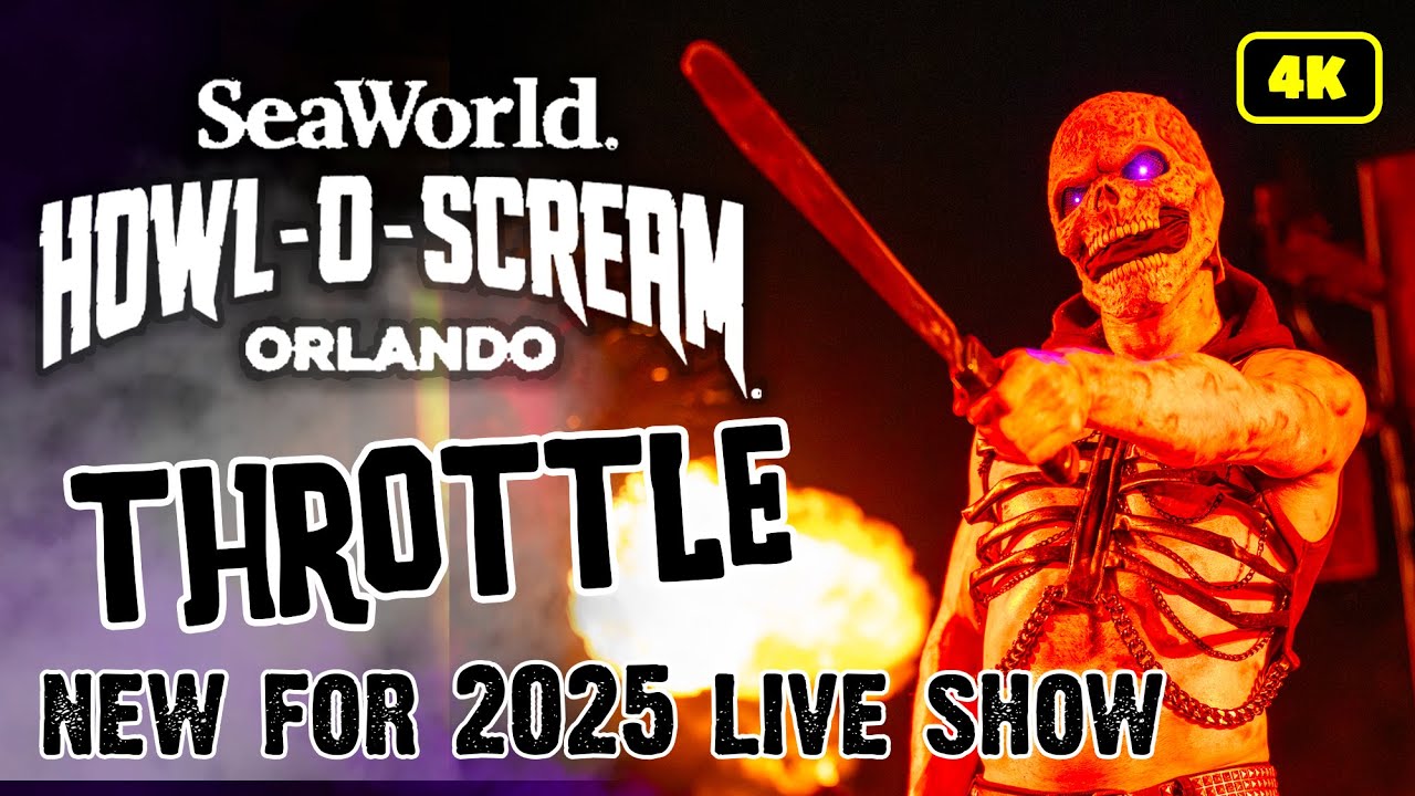 Throttle - EXPLOSIVE New Live Show at Howl-O-Scream Orlando 2025 - FULL SHOW in 4K