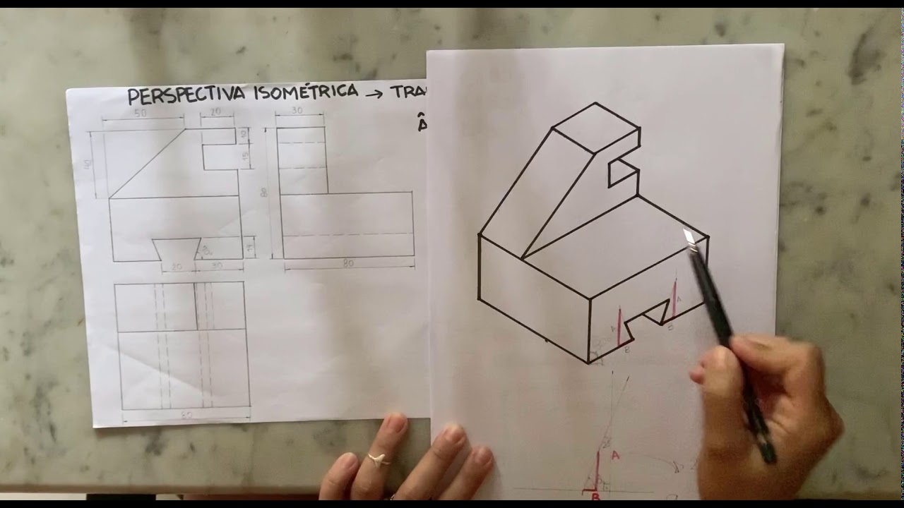 17 - Perspectiva isométrica- transferência de ângulo