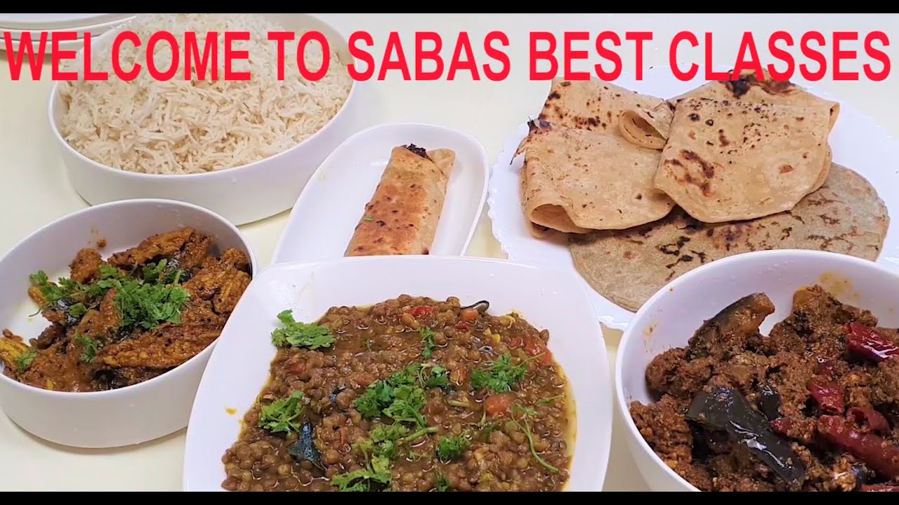 LUNCH MENU 4- HAR KISI KE LIYE- ACHARI BAIGAN GOSHT- CABBAGE RICE- ACHARI KARELA- HEALTHY MEAL