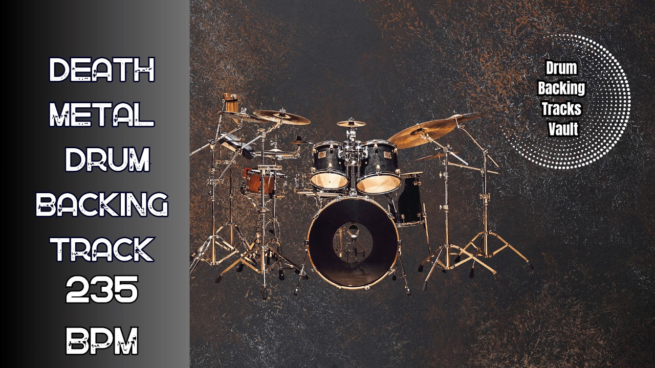235 BPM Death Metal Drum Backing Track | Hyper Blast Fury