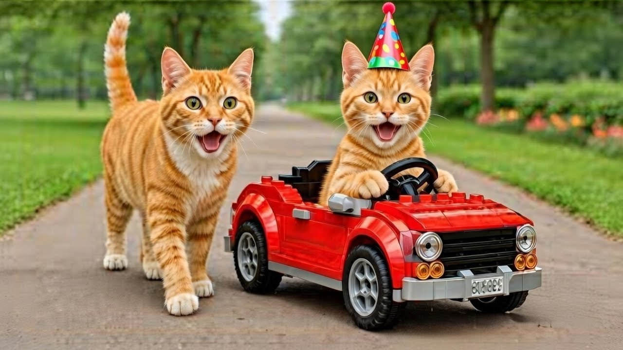 Mama Cat Trims Fur on the Farm and Makes Tiger Hat For Kittens At Home🐾🎩🐯