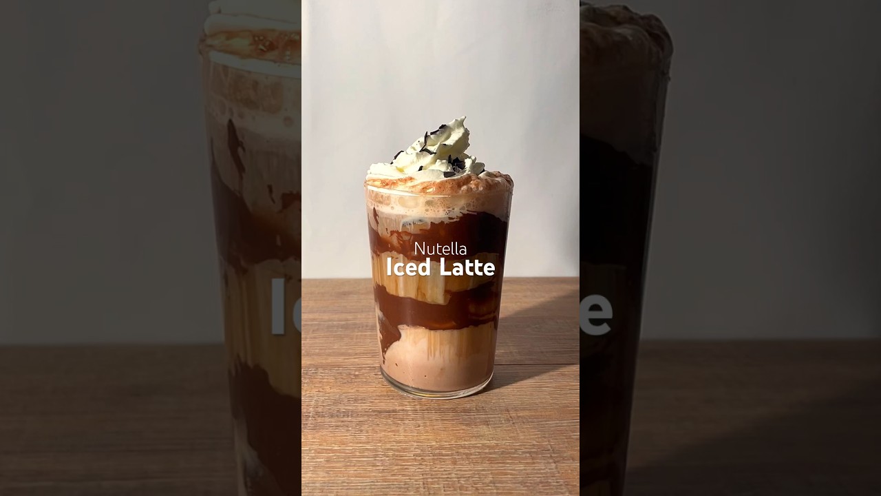 Nutella Iced Latte #coffee #icedlatte #icedcoffee #nutella