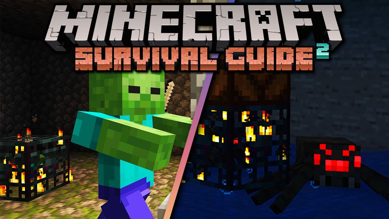 Фермы опыта для спавнера зомби и пауков! ▫ Руководство по выживанию в Minecraft (обучение 1.18, д...