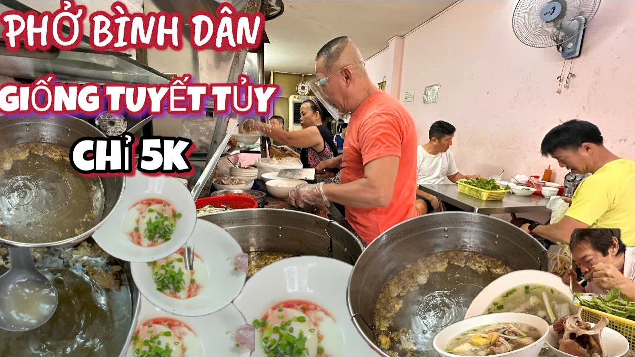 Phở bình dân khu nhà giàu có bán chén trứng giống tuyết tủy chỉ 5k chủ quán nói gì I meanmechoi