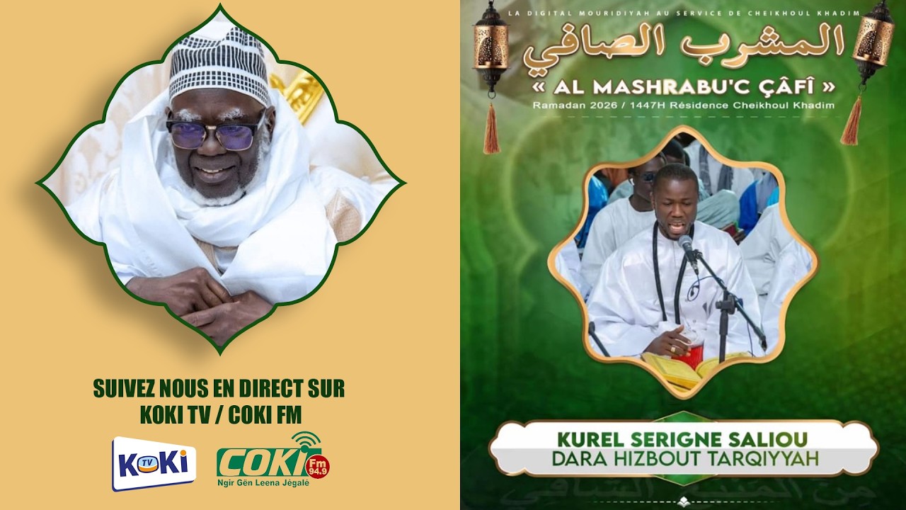 🔴En Direct Al Mashrabu’ ç çâfî minal manbahi’s Shâfî | 8 -ème Jour Ramadan 1447 h - 26 Février 2026